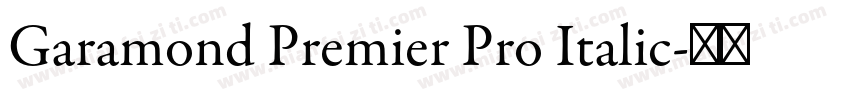 Garamond Premier Pro Italic字体转换